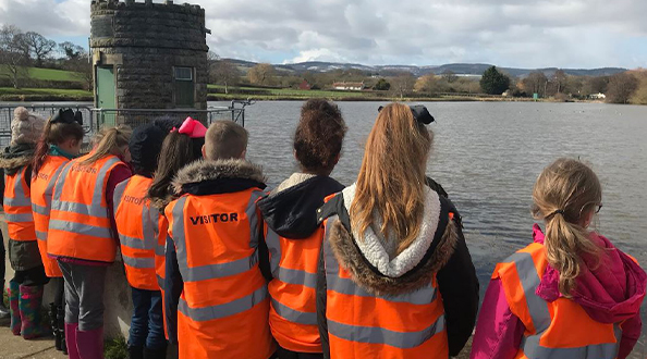 School children in hi vis